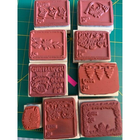 Stampin up Christmas Gift Tags Rubber Stamp Set - Picture 2 of 9